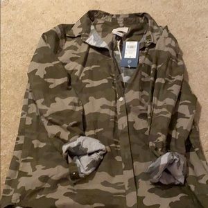 Camo button down